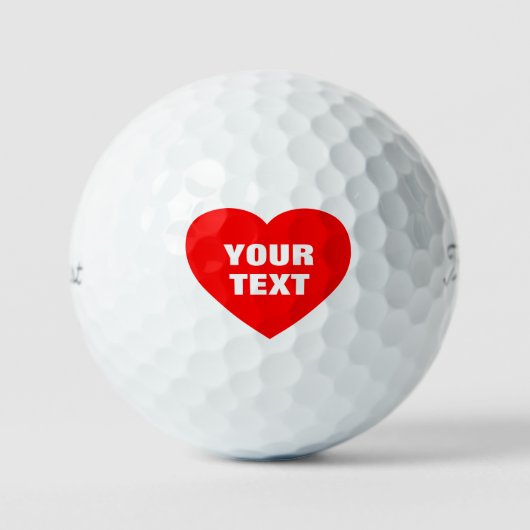 Valentijnsdag hartliefde romance aangepast golfballen (Voorkant)