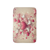 Valentijnsdag hartpatroon badmat (Voorkant Verticaal)