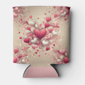 Valentijnsdag hartpatroon blikjeskoeler (Voorkant)