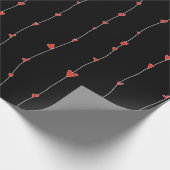 Valentijnsdag hartpatroon cadeaupapier (Hoek)