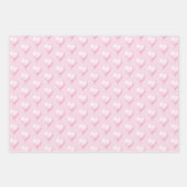 Valentijnsdag hartpatroon helderroze inpakpapier vel (Voorkant 3)