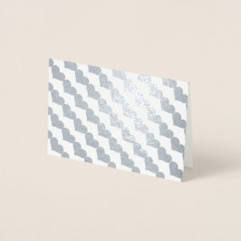 Valentijnsdag hartpatroon in zilveren olie folie kaarten