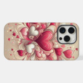 Valentijnsdag hartpatroon iPhone hoesje (Achterkant horizontaal)