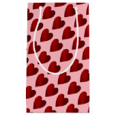 Valentijnsdag hartpatroon klein cadeauzakje (Voorkant)