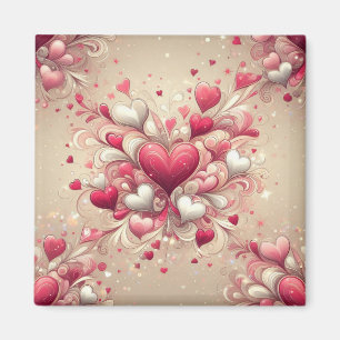 Valentijnsdag hartpatroon magneet