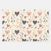 Valentijnsdag hartpatroonmix inpakpapier vel (Voorkant 2)
