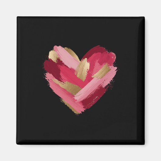 Valentijnsdag Hartpenseelstreek Schattige Girly Magneet (Voorkant)