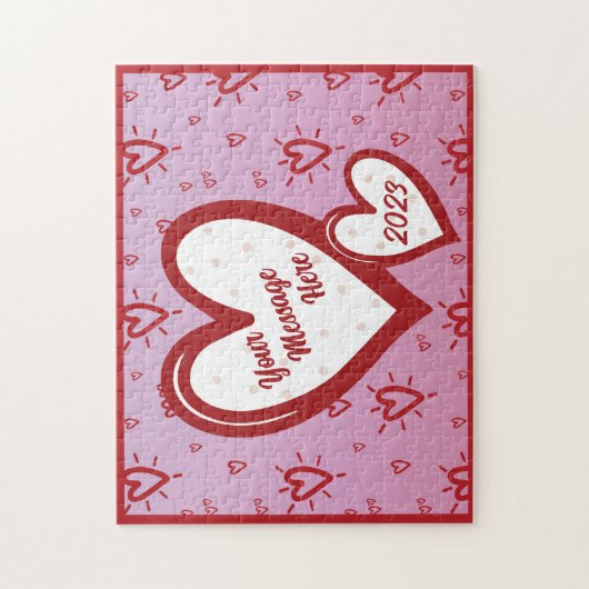 Valentijnsdag  Hartpuzzel Legpuzzel (Verticaal)