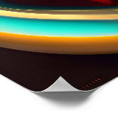 Valentijnsdag hartsharing Helder gepersonaliseerde Poster (Hoek)