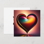 Valentijnsdag hartshining helder gepersonaliseerd  kaart (Voorkant / Achterkant)