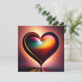 Valentijnsdag hartshining helder gepersonaliseerd  kaart (Staand voorkant)