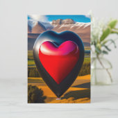 Valentijnsdag hartshining helder gepersonaliseerd  kaart (Staand voorkant)