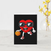 Valentijnsdag Hartslag Basketball Boker Gir Kaart (Gele Bloem)
