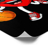 Valentijnsdag Hartslag Basketball Boker Gir Poster (Hoek)