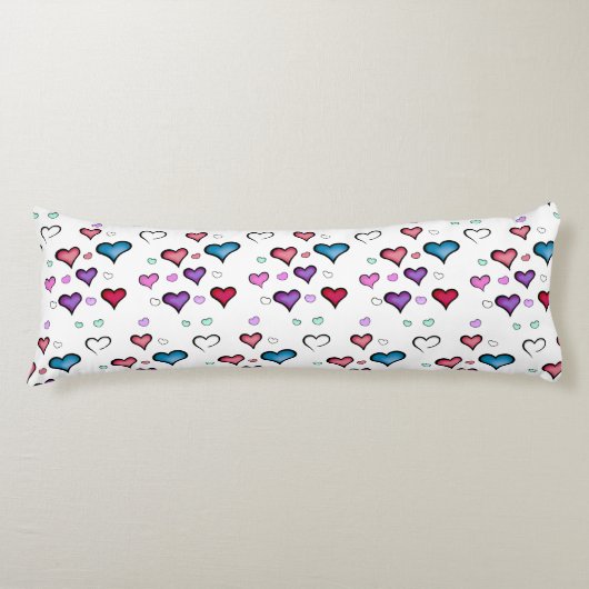 Valentijnsdag hartslag Pillow Lichaamskussen (Voorkant)