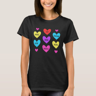Valentijnsdag hartslag Snoep Matching Couples Love T-shirt