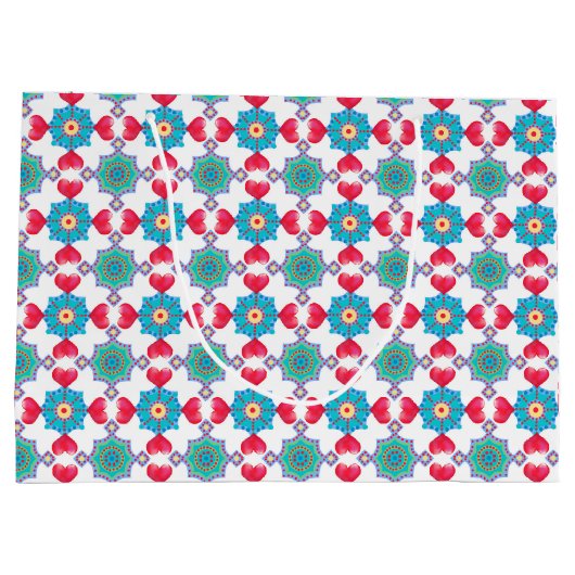 Valentijnsdag hartspatroon, grote cadeautas (Achterkant)