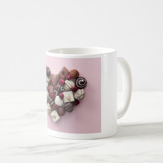 Valentijnsdag Hartvorm Chocolade Mok (Voorkant rechts)