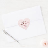 Valentijnsdag hartvorm roze hart sticker (Envelop)