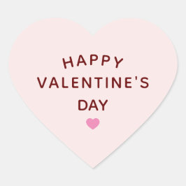 Valentijnsdag hartvorm roze hart sticker