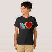 Valentijnsdag Heart Abstracte Art T-shirt (Voorkant volledig)