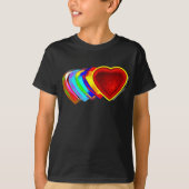Valentijnsdag Heart Abstracte Art T-shirt (Voorkant)