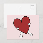 Valentijnsdag Heart Briefkaart (Voorkant / Achterkant)