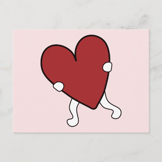 Valentijnsdag Heart Briefkaart (Voorkant)