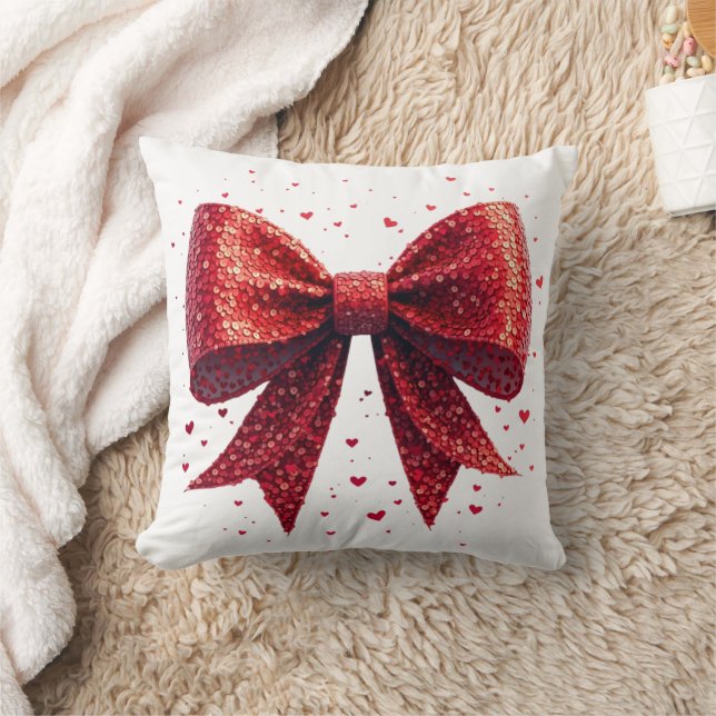 Valentijnsdag Heart Coquette Bow Kussen (Deken)