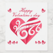 Valentijnsdag Heart Couple op persoonlijke titel Wijn Etiket (Enkel label)