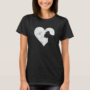 Valentijnsdag Heart Cute Schnauzer Hondenliefhebbe T-shirt