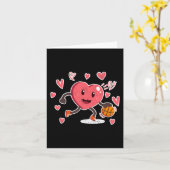 Valentijnsdag Heart Dunking Basketball Player Coa Kaart (Gele Bloem)