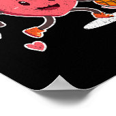 Valentijnsdag Heart Dunking Basketball Player Coa Poster (Hoek)