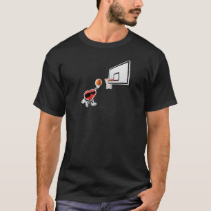 Valentijnsdag Heart Dunking Basketball Player Coa T-shirt