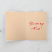 Valentijnsdag  Heart en Flowers Kaart (Binnen)