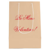 Valentijnsdag Heart en Flowers Medium Cadeauzakje (Achterkant)