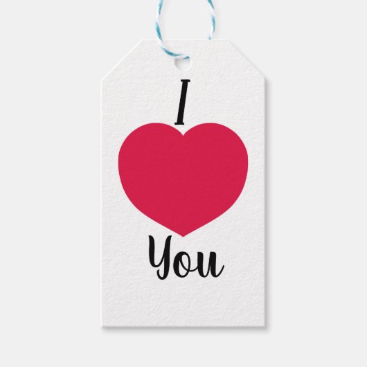 Valentijnsdag Heart Gift Label Cadeaulabel (Voorkant)