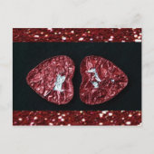 Valentijnsdag Heart Glitters Briefkaart (Voorkant)