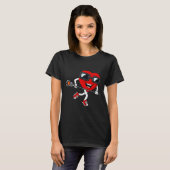 Valentijnsdag Heart Holding Lacrosse Stick Boys G T-shirt (Voorkant volledig)