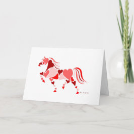 Valentijnsdag Heart Horse Feestdagen Kaart