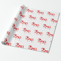 Valentijnsdag Heart Horse Wrapping Paper