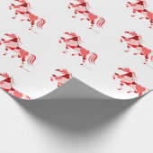 Valentijnsdag Heart Horse Wrapping Paper Cadeaupapier (Hoek)