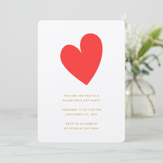 Valentijnsdag Heart Kaart (Staand voorkant)