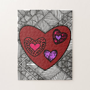 Valentijnsdag Heart Legpuzzel