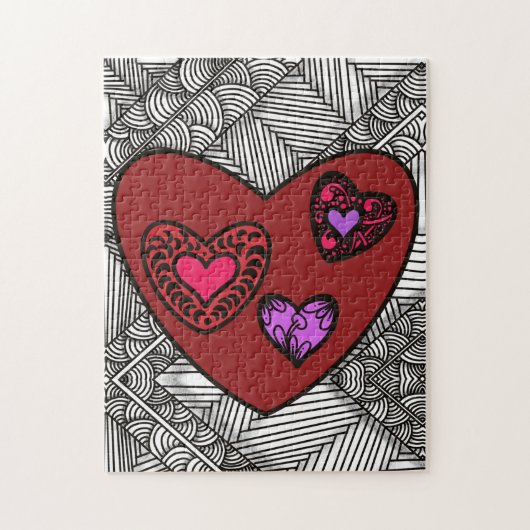 Valentijnsdag Heart Legpuzzel (Verticaal)