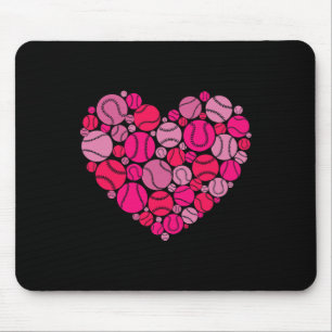 Valentijnsdag Heart Love Baseball Mannen Vrouwen J Muismat