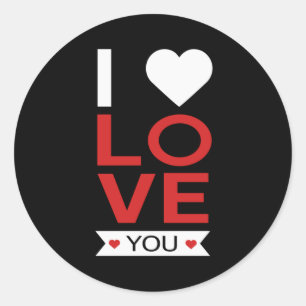 Valentijnsdag Heart Love Couples Funny Gift Idea Ronde Sticker