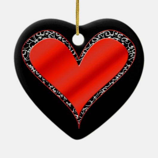 Valentijnsdag Heart Ornament (Achterkant)