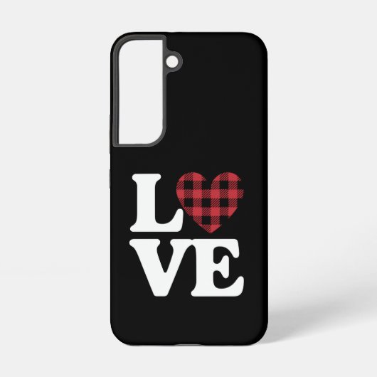 Valentijnsdag Heart Plaid Love Samsung Galaxy Hoesje (Achterkant)