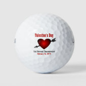 Valentijnsdag Heart Red Tournament Outing Golfballen (Voorkant)